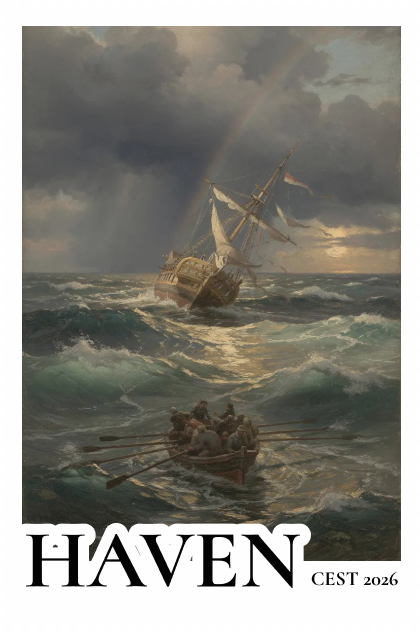 Haven stamp — stormy seas