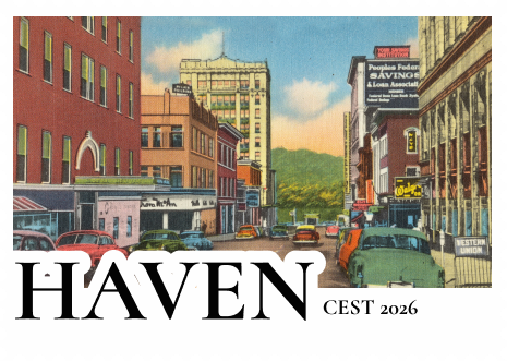Haven stamp — city street